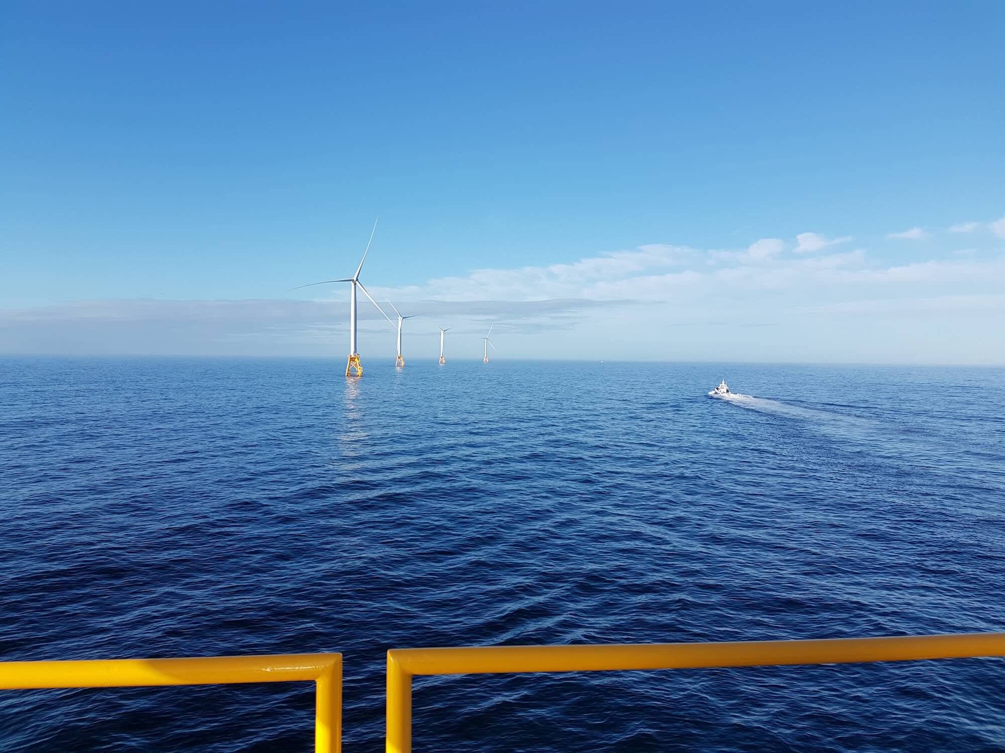 Offshore wind farm at sea